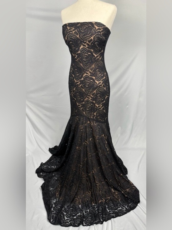 Cache Dresses & Skirts - Cache Black Lace Strapless Maxi Dress